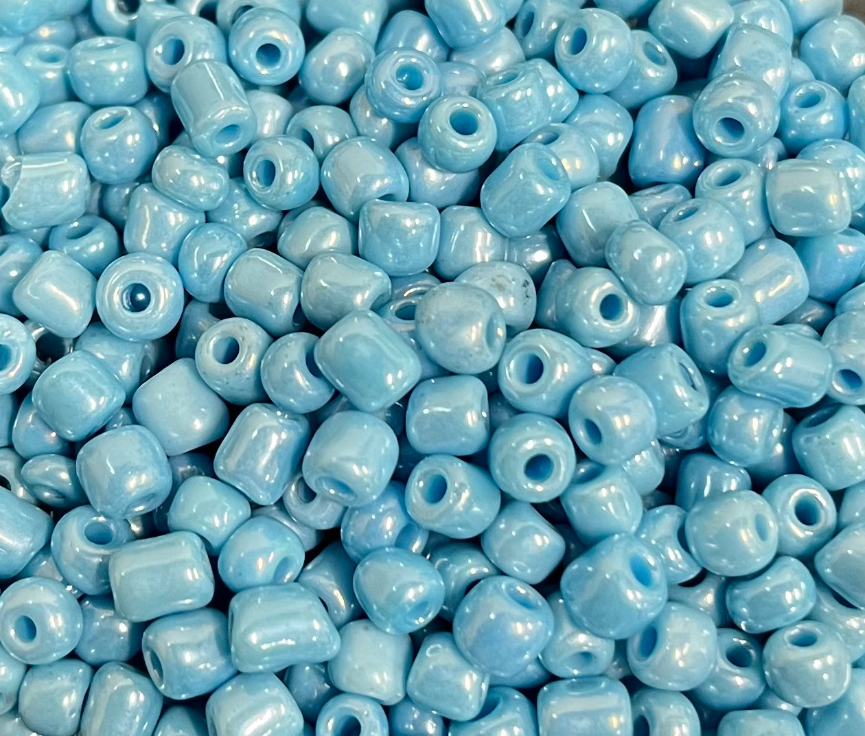 SEED BEAD 6/0 OPAQUE LUSTER 4MM 45 GRAMS PACK 5 COLORES