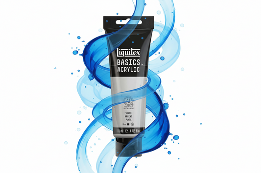 LIQUITEX BASICS ACRYLIC SILVER 4 OZ