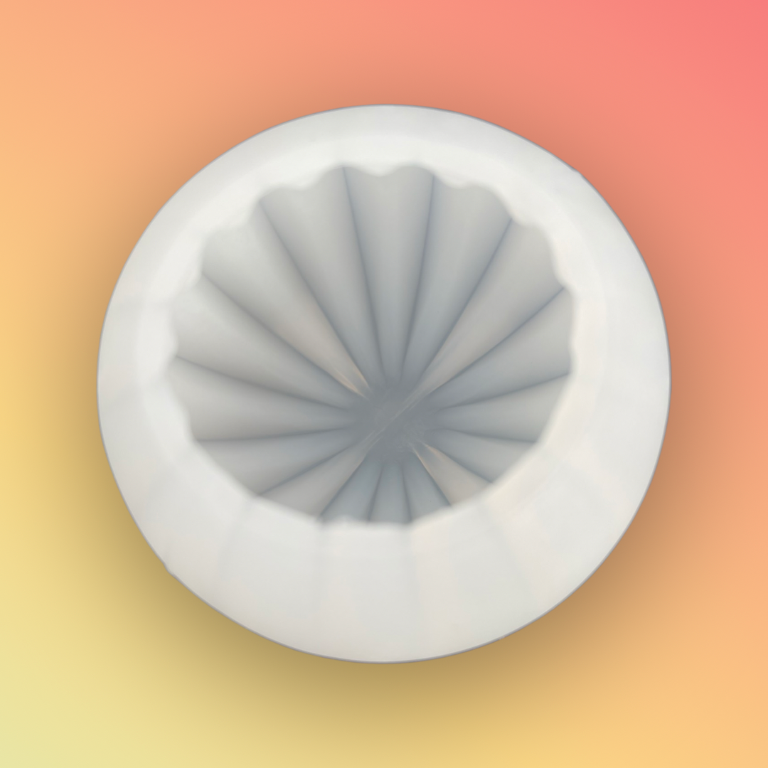 CANDLE PILLAR MOLD ROUND SHELL 8X6 CM 1 PC