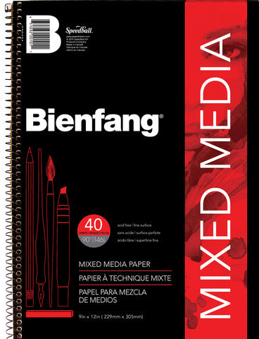 MIX MEDIA PAPER PAD 11X14 90 LB 40 SHEETS BIENFANG (SPEEDBALL)