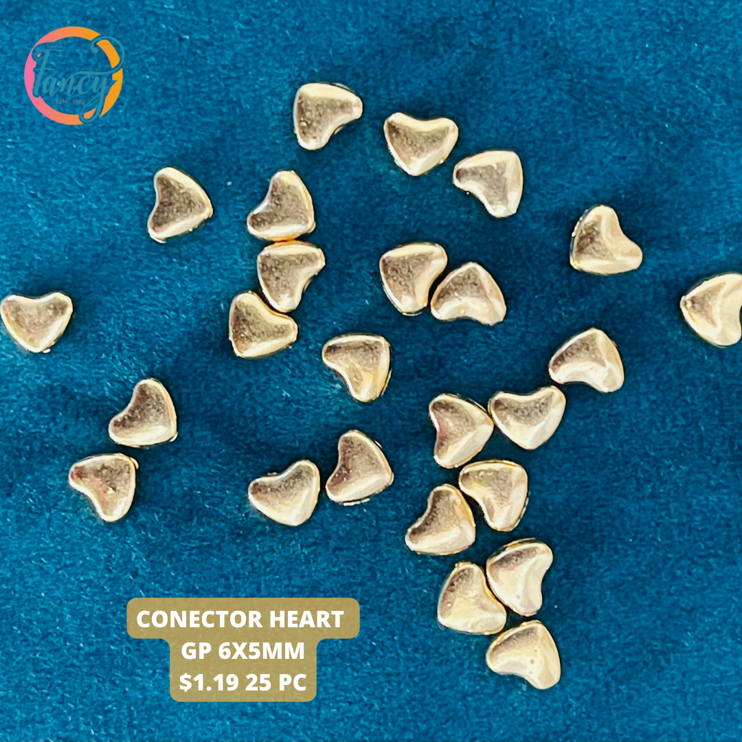 CONECTOR HEART GP 6X5MM 25 PC
