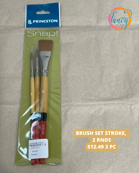 BRUSH SET STROKE, 2 RNDS 3 PC