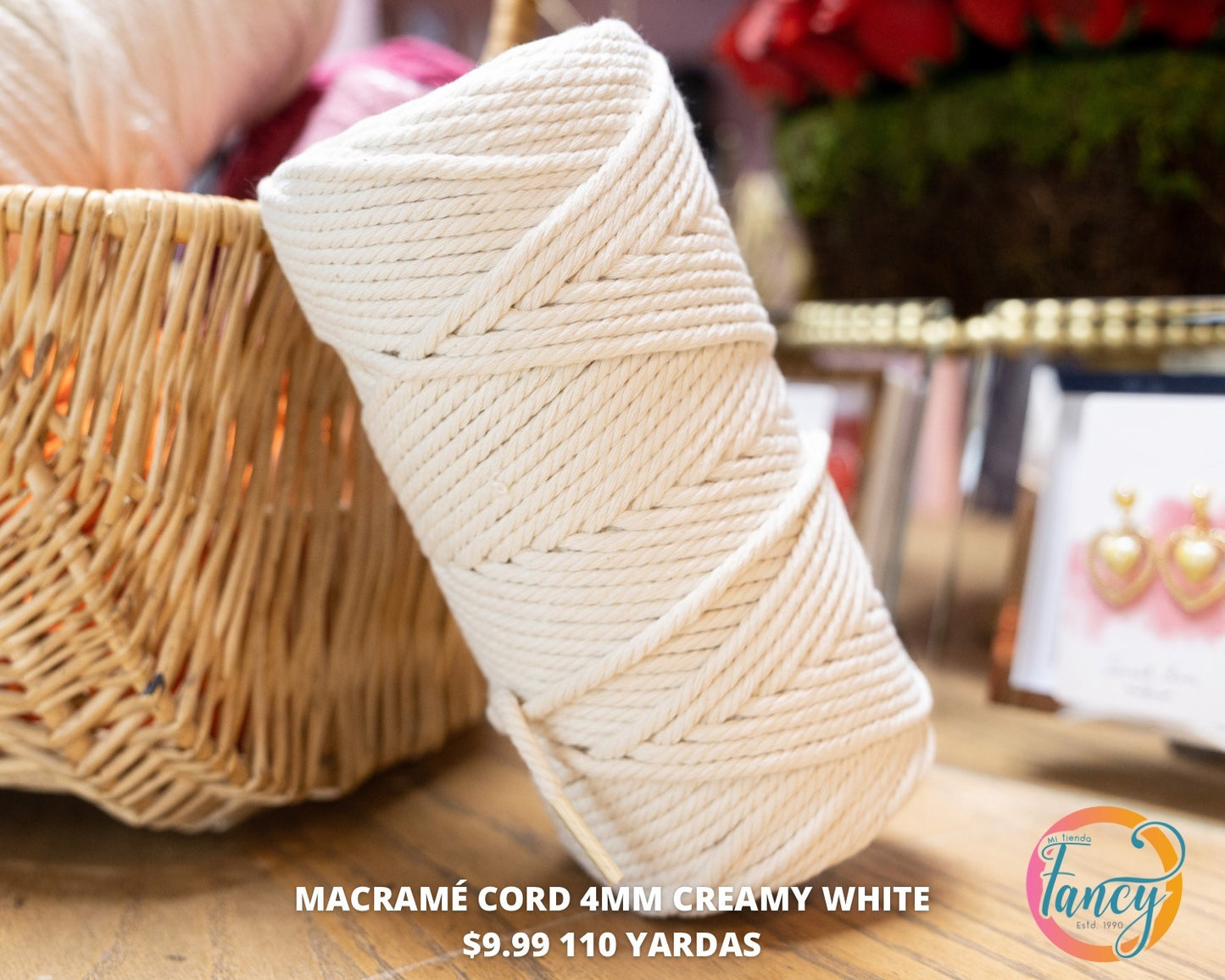 MACRAME CORD 4MM CREAMY WHITE