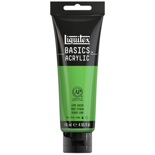 LIQUITEX BASICS ACRYLIC LIME GREEN 4 OZ