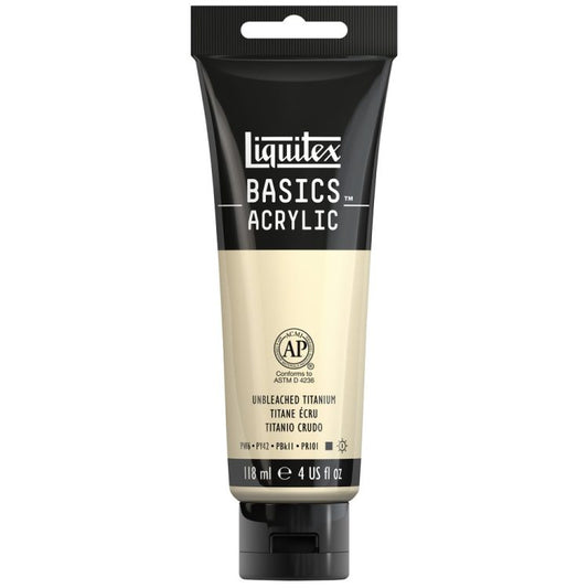 LIQUITEX BASICS ACRYLIC UNBLEACHED TITANIUM 4 OZ
