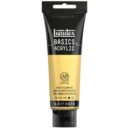 LIQUITEX BASICS ACRYLIC NAPLES YELLOW 4 OZ