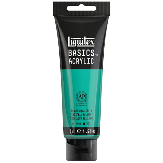 LIQUITEX BASICS ACRYLIC BRIGHT AQUA GREEN 4 OZ