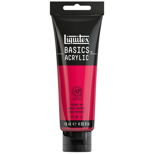 LIQUITEX BASICS ACRYLIC PRIMARY RED 4 OZ