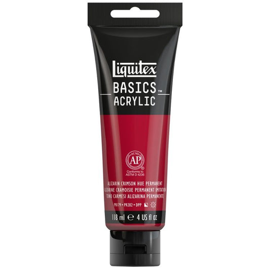LIQUITEX BASICS ACRYLIC ALIZARIN CRIMSON HUE PERMANENT 4 OZ
