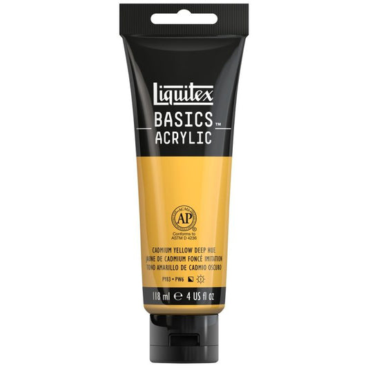 LIQUITEX BASICS ACRYLIC CADMIUM YELLOW DEEP 4 OZ