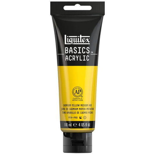 LIQUITEX BASICS ACRYLIC CADMIUM YELLOW MEDIUM HUE 4 OZ