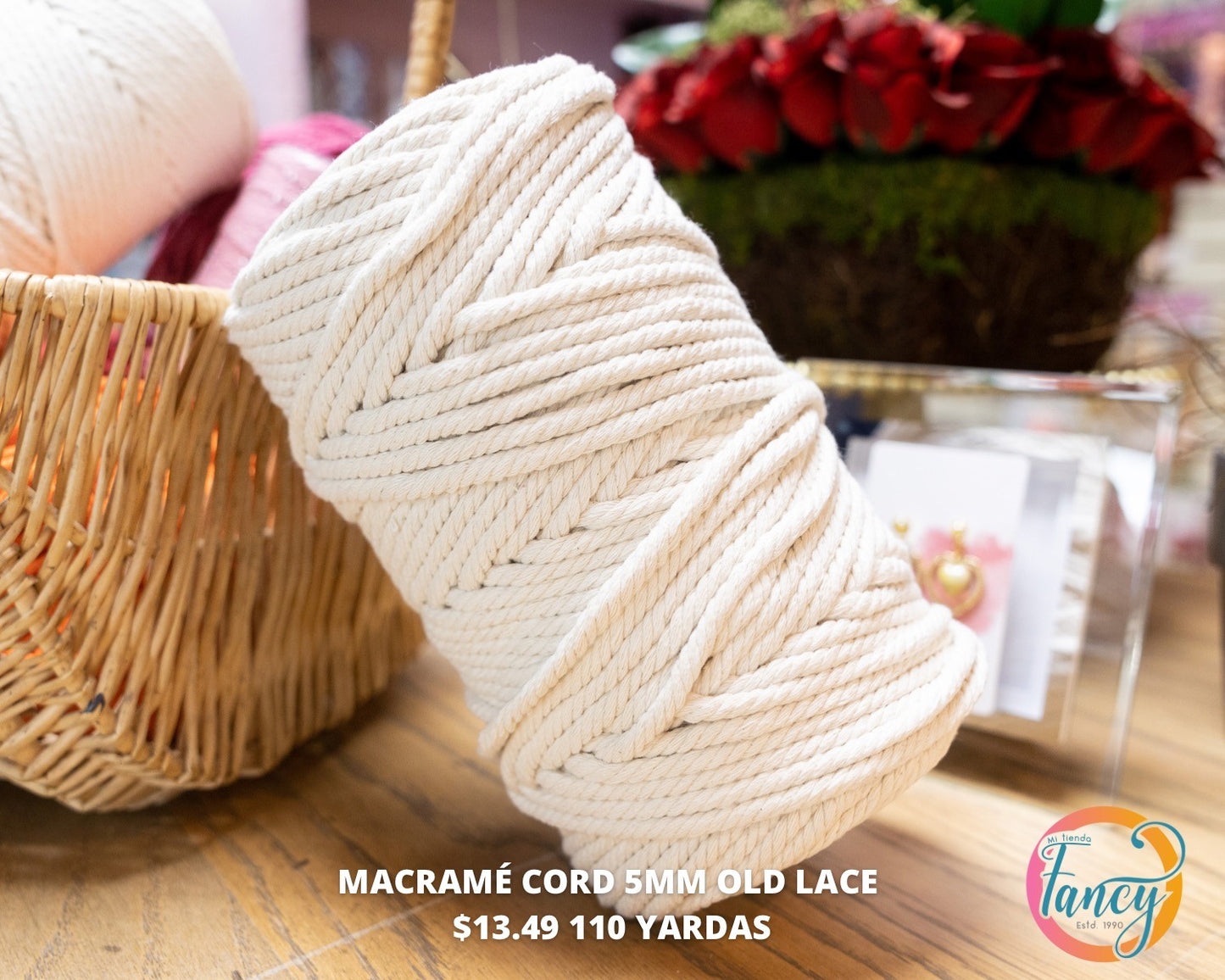 MACRAMÉ CORD 5MM OLD LACE 110 YARDAS