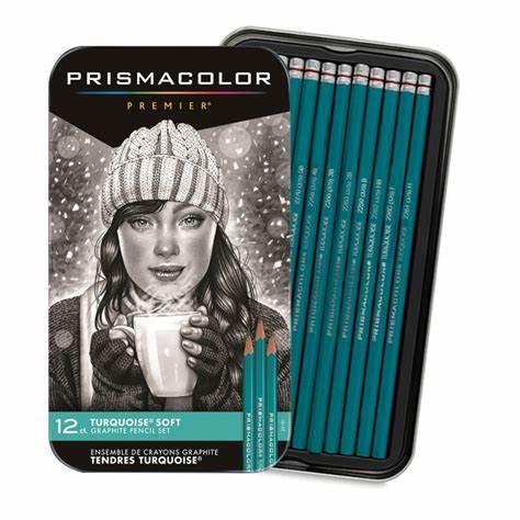PRISMACOLOR PENCILS GRAPHITE TURQUOISE PENCILS 12 PC