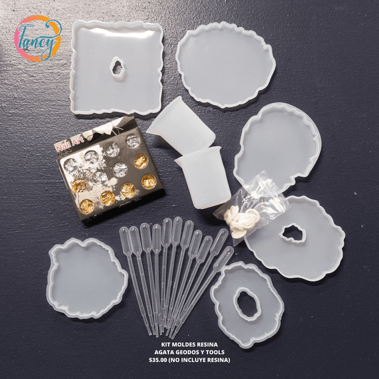 KIT MOLDES RESINA AGATA GEODOS Y TOOLS