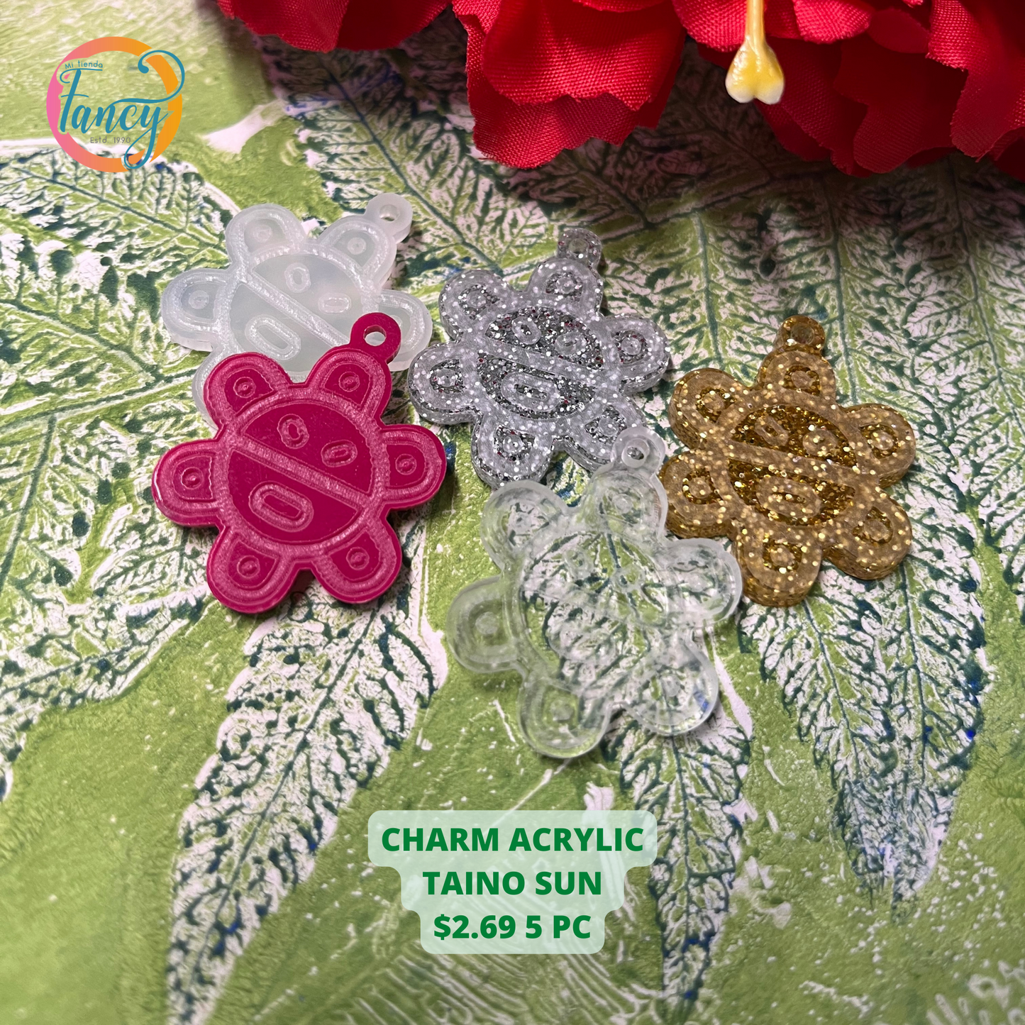 CHARM ACRYLIC TAINO SUN 5 PC
