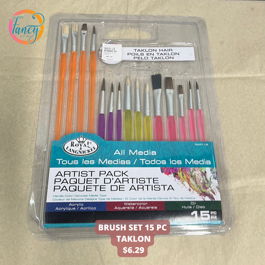 BRUSH SET 15 PC TAKLON
