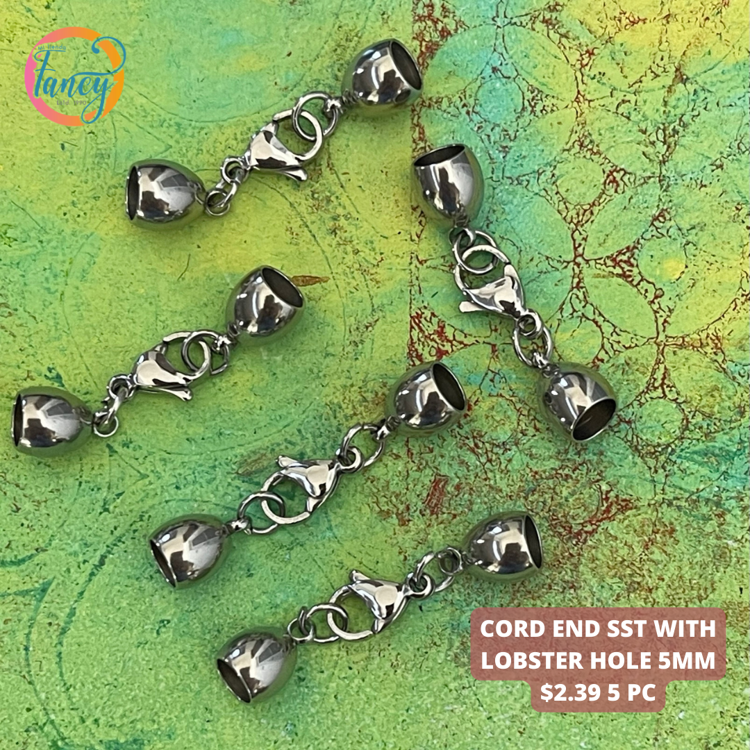 CORD END SST WITH LOBSTER HOLE 5 MM