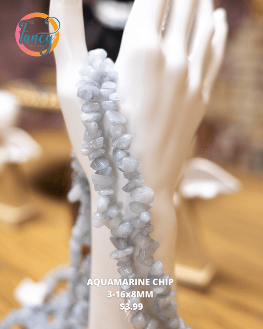 AQUAMARINE 8mm Chips 1 strand