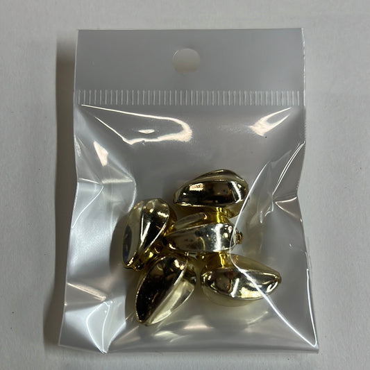 BEAD GOLD COATED ACRYLIC TWIST 5 PC