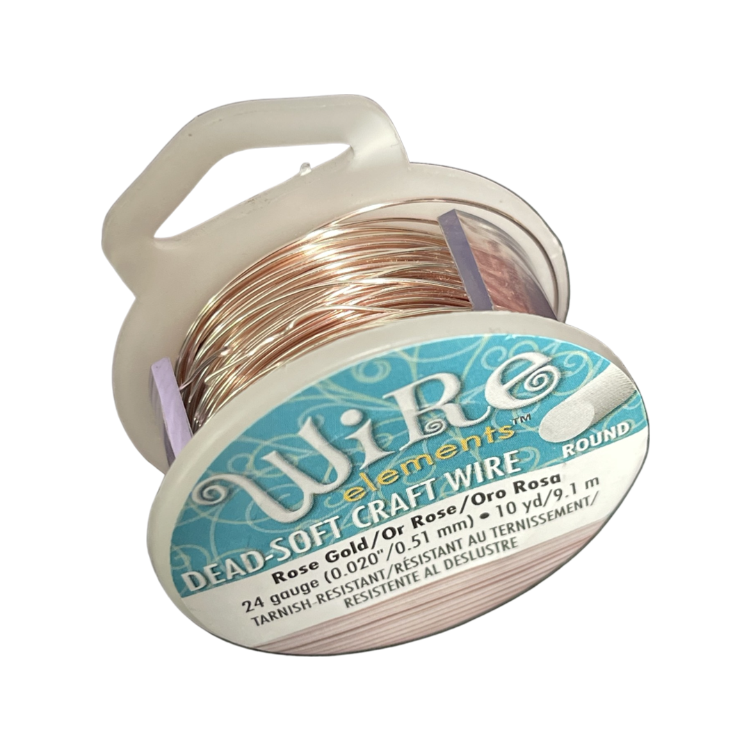 CRAFT WIRE 24 GA ROSE GOLD 10YD/9.1M