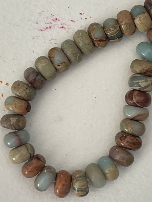 JASPER NATURAL RONDELLE 6MM MULTI 1 STRAND