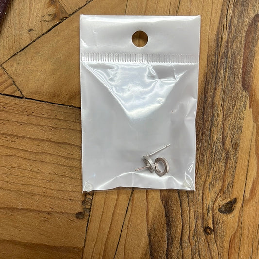 STUD EARRING 8MM MATT SILVER