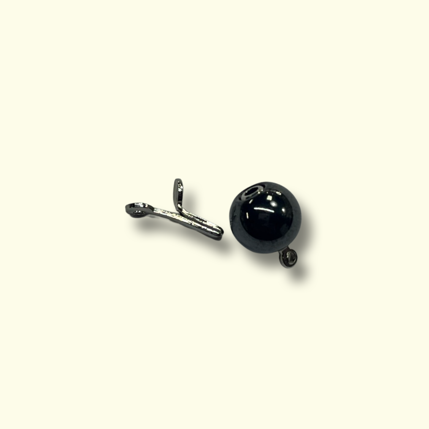Magnetic clasp hematite ball 1 pc