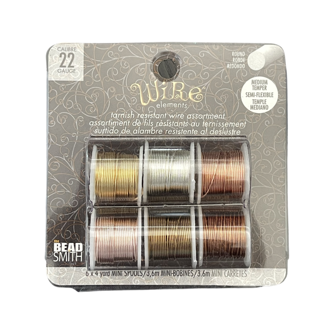 CRAFT WIRE SET22GA 6 COLORS 4YDS EA NON TARNISH