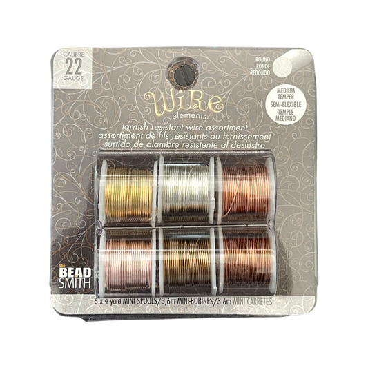 CRAFT WIRE SET22GA 6 COLORS 4YDS EA NON TARNISH