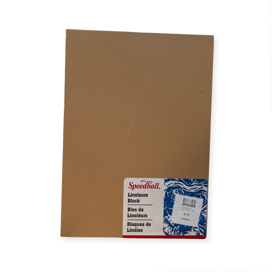 LINO BLOCK 5X7 MOUNTED