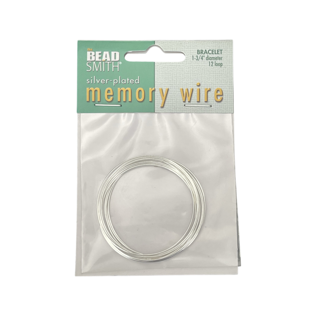 MEMORY WIRE BRACELET SILVER 1.75 IN 12 LOOPS