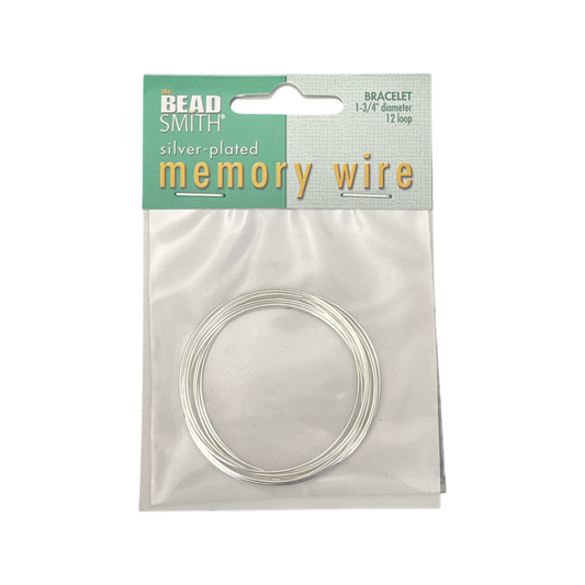 MEMORY WIRE BRACELET SILVER 1.75 IN 12 LOOPS
