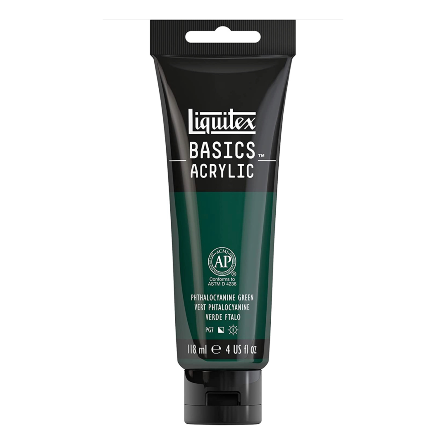Liquitex BASICS ACRYLIC Phthalocyanine Green YELLOW SHADE 4oz