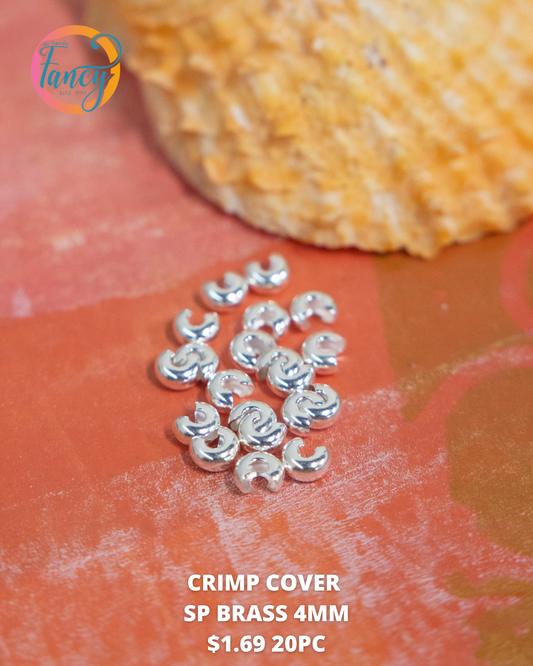 Crimp Cover SP Brass 4mm 20 pc