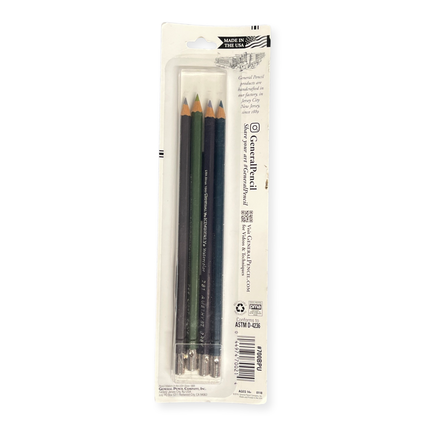 PENCIL WATERCOLOR URBAN COLORS SET vibrant blues