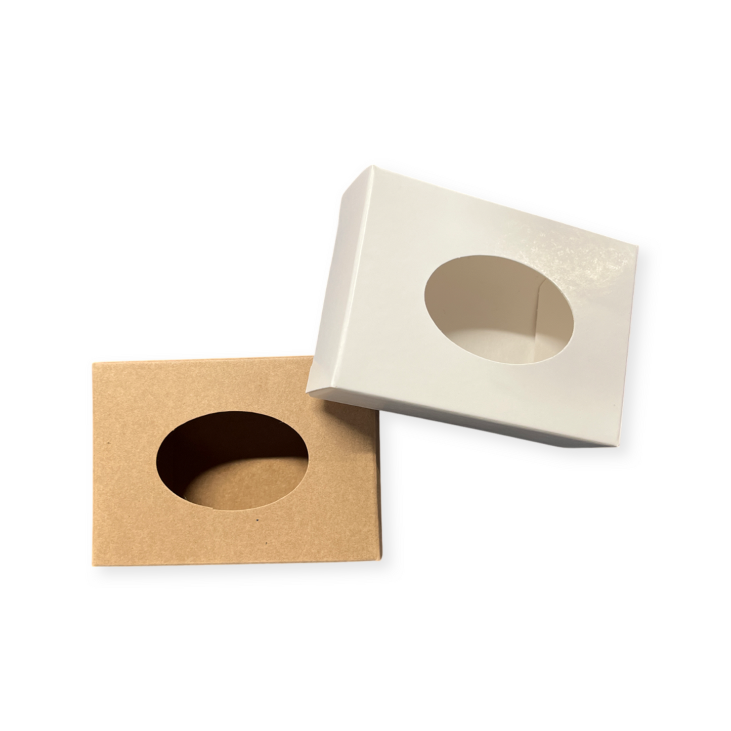 CAJA RECTANGULAR JABON OVAL KRAFT/BLANCA 5 PC