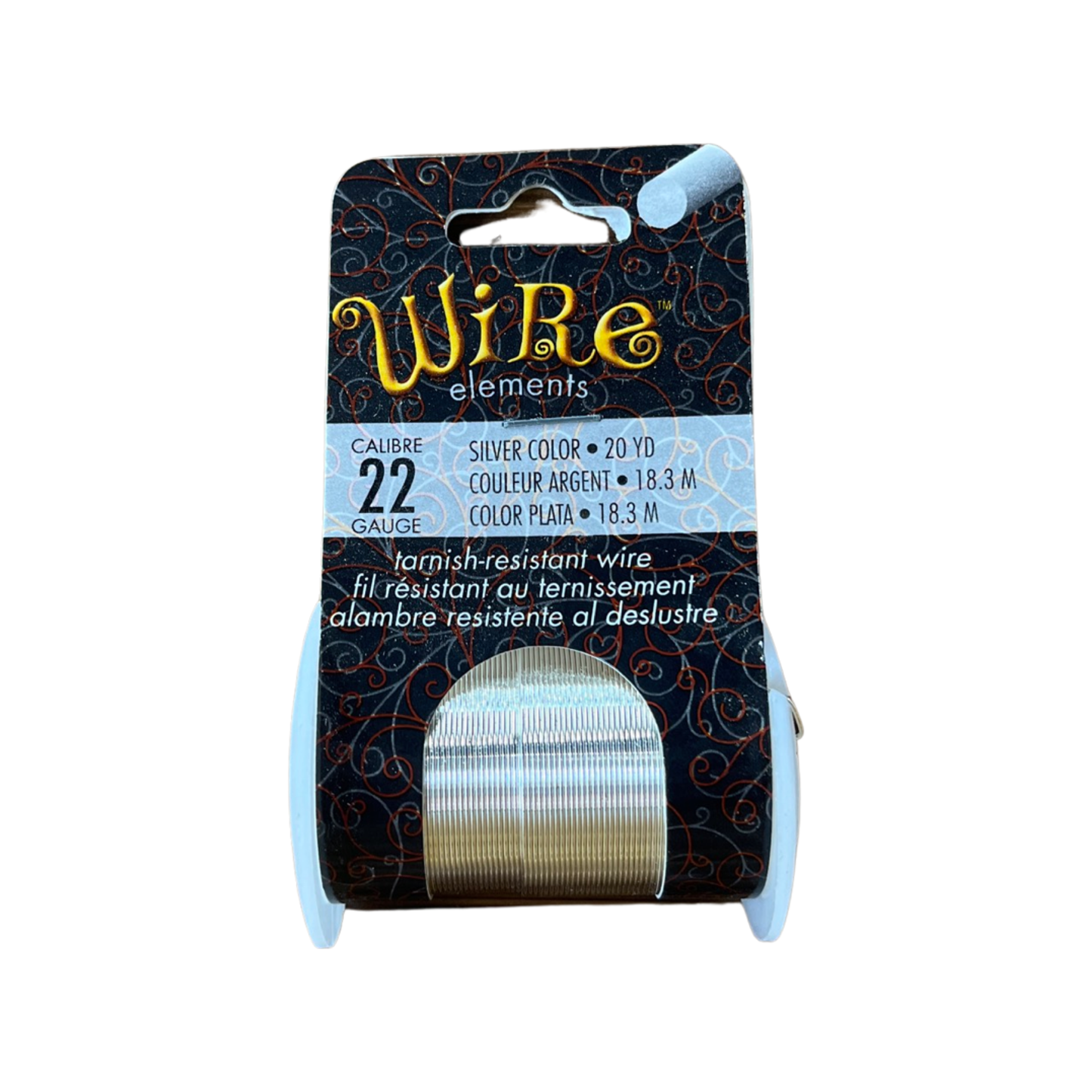 CRAFT WIRE 22GA SILVER COLOR 20YD/18.3M NON TARNISH