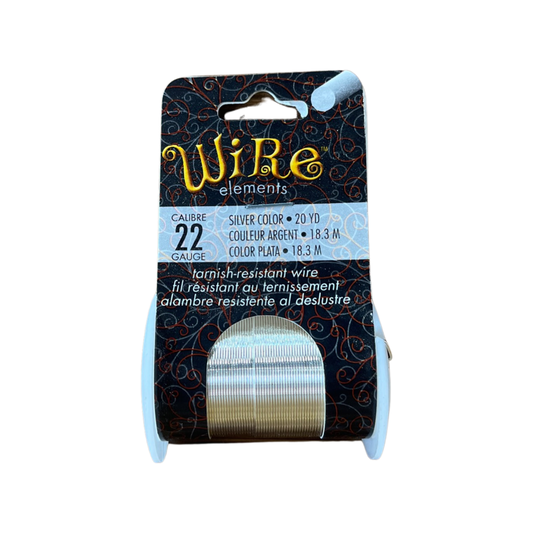 CRAFT WIRE 22GA SILVER COLOR 20YD/18.3M NON TARNISH