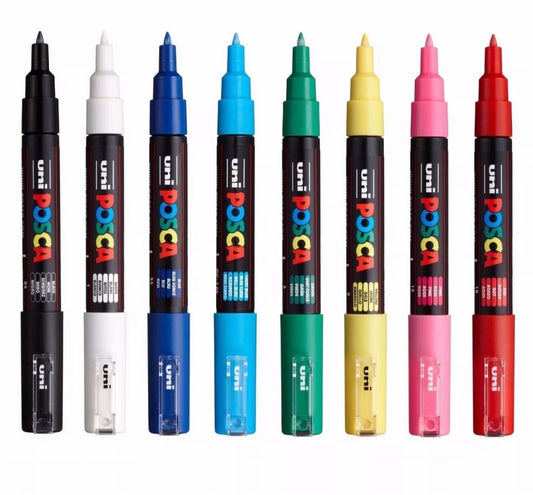 POSCA PC-1M 0.7mm 8 PC Extra Fine Basic