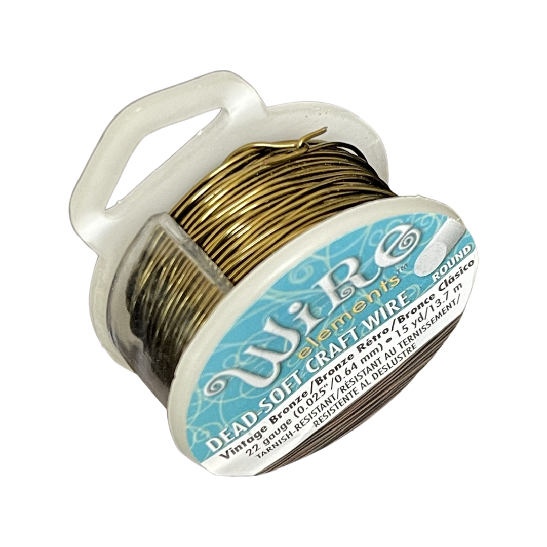 CRAFT WIRE 22GA VINTAGE BRONZE 15YD/13.7M