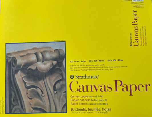 CANVAS PAPER PAD 16X20 115 LB 10 SHEETS STRATHMORE