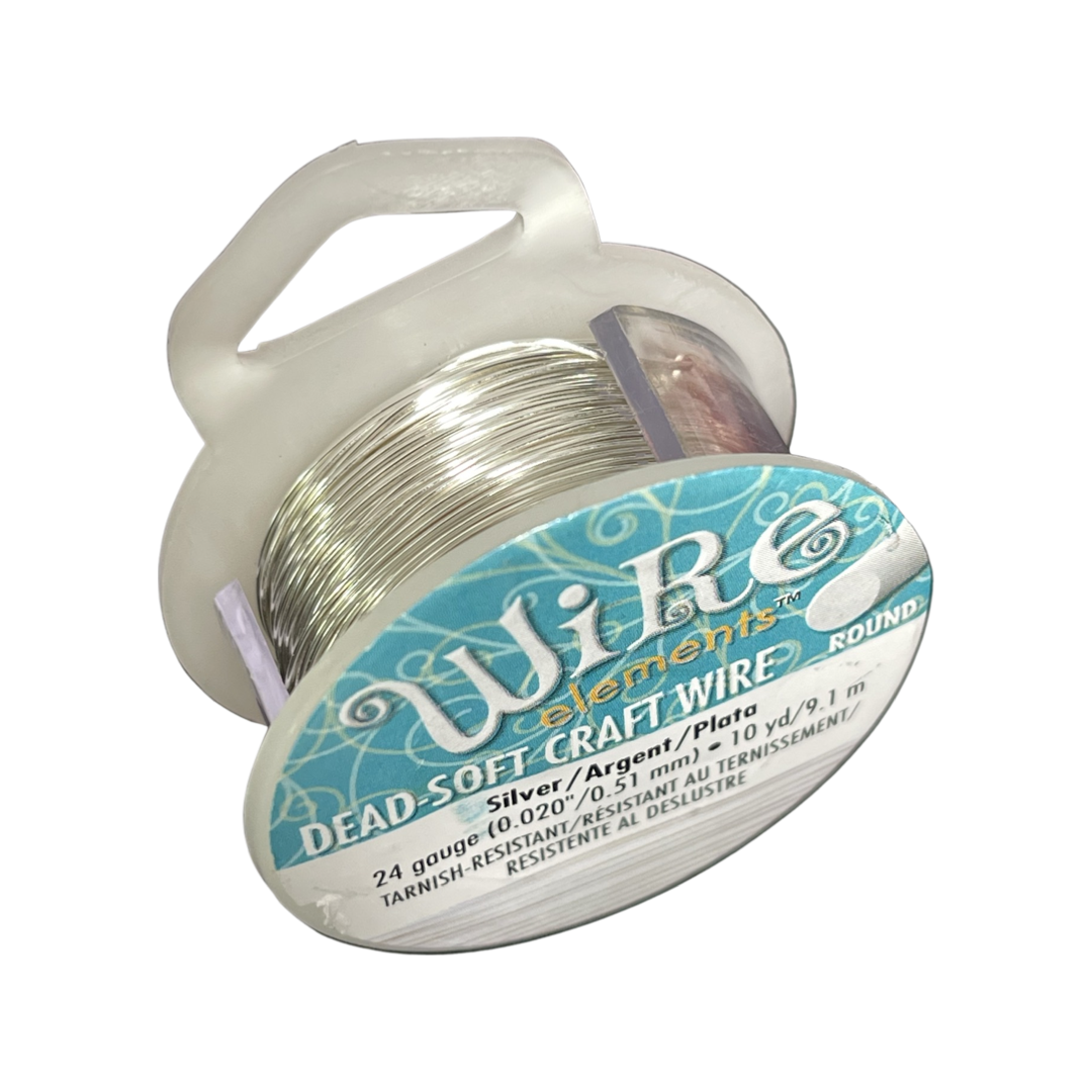 CRAFT WIRE 24GA SILVER COLOR 10YD/9.1M NON TARNISH