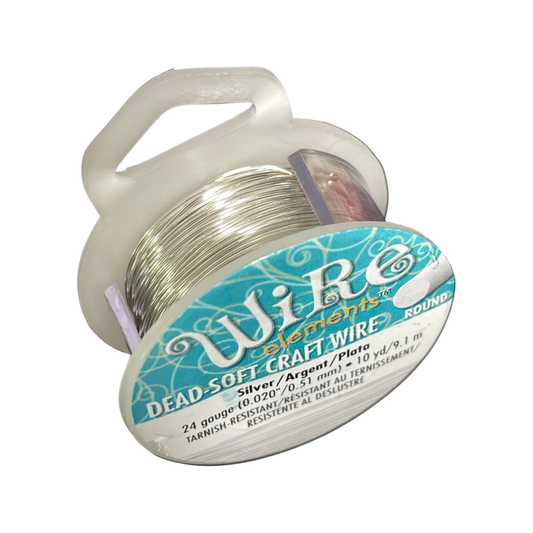 CRAFT WIRE 24GA SILVER COLOR 10YD/9.1M NON TARNISH