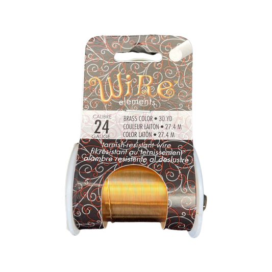 CRAFT WIRE 24GA BRASS COLOR 30YD/27.4M TARNISH RESISTANT