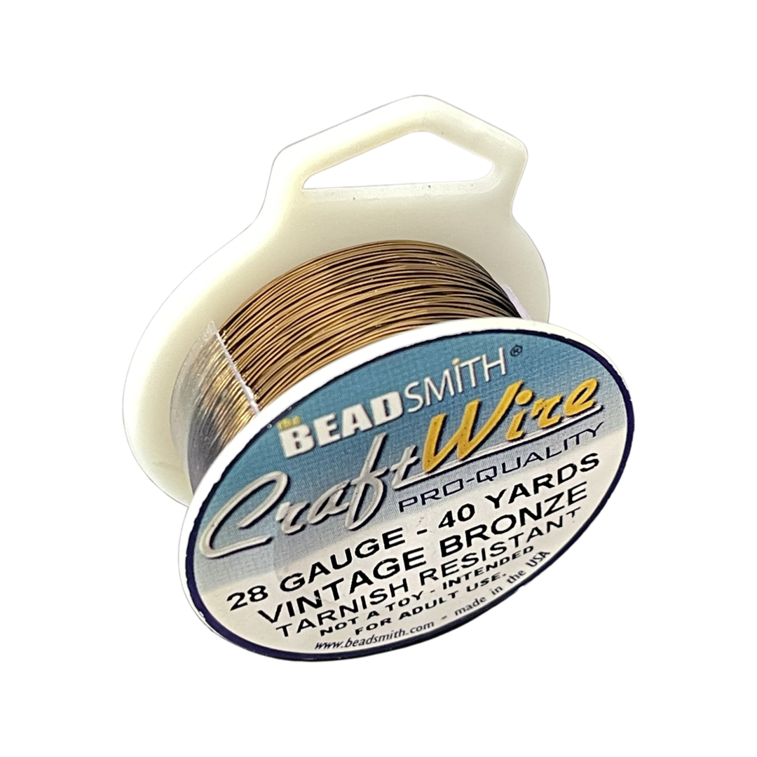 CRAFT WIRE 28 GA VINTAGE BRONZE 40YD NON TARNISH