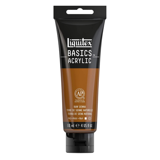 LIQUITEX BASICS ACRYLIC RAW SIENNA 4 OZ