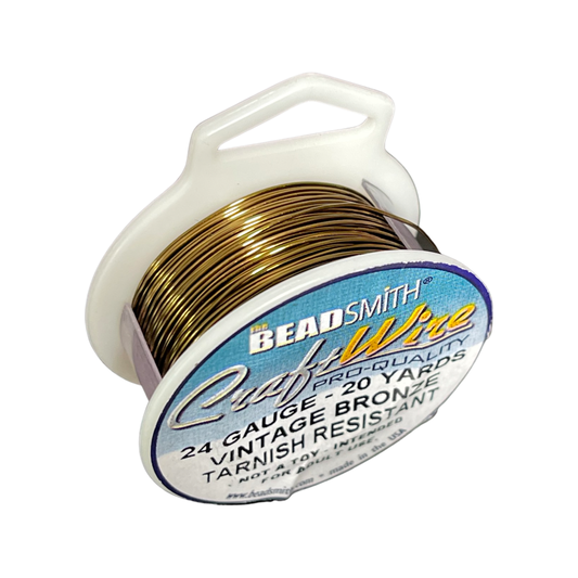CRAFT WIRE 24 GA VINTAGE BRONZE 20 YD
