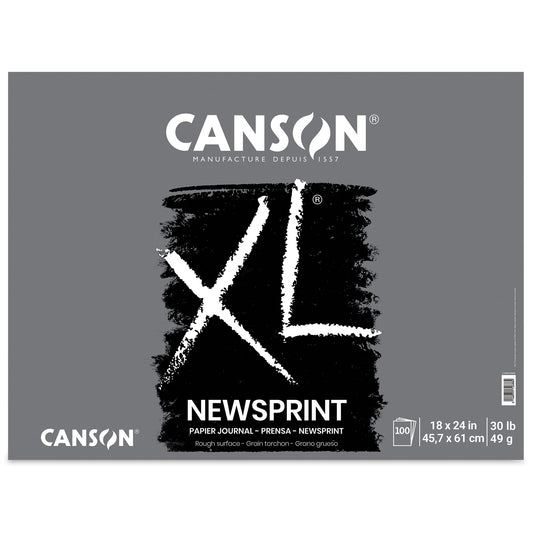 NEWSPRINT (PRENSA) PAPER PAD 18X24 30 LB 100 SHEETS CANSON XL