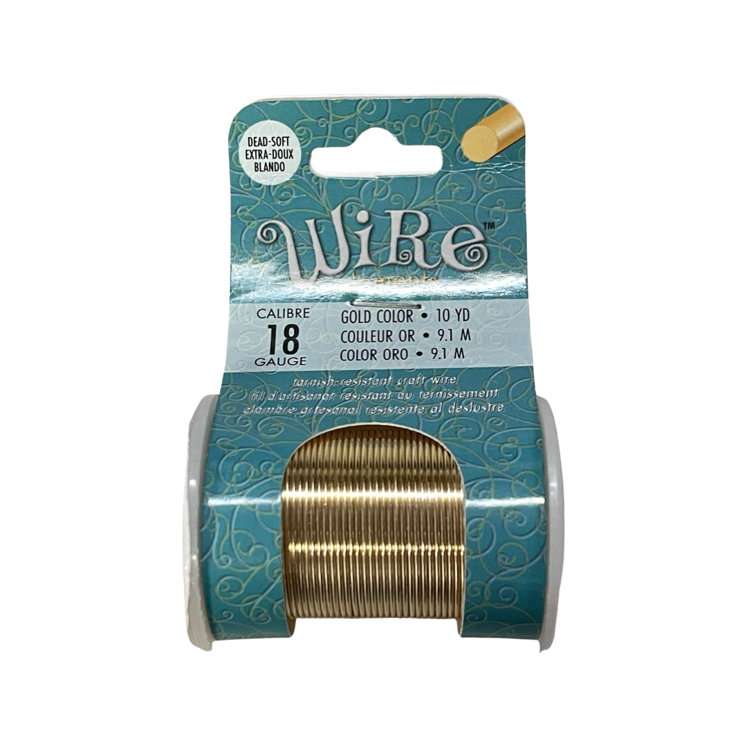 CRAFT WIRE 18GA GOLD 10YDS/9.1M TARNISH RESISTANT