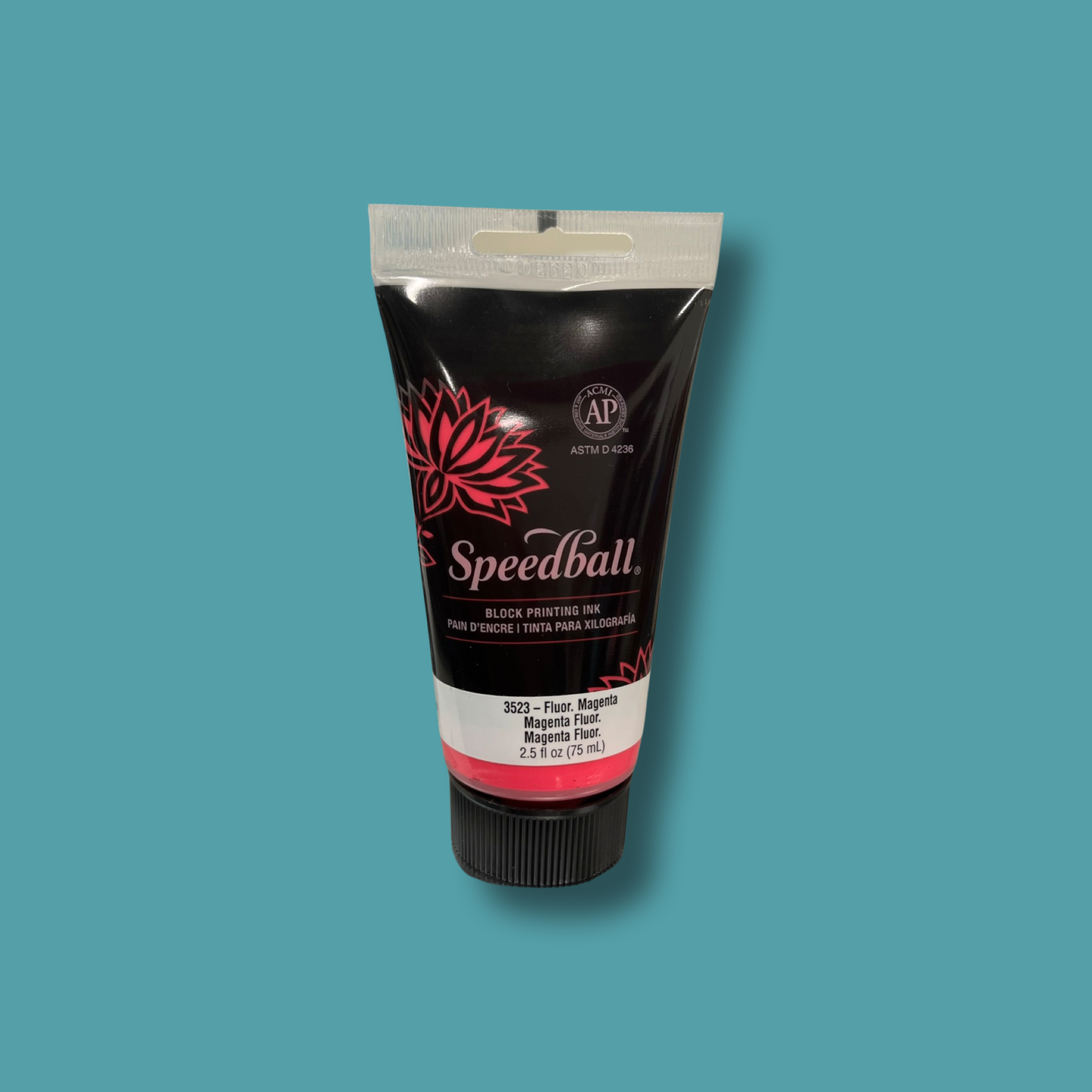 INK BLOCK PRINTING WATER SOLUBLE 2.5 OZ FLUORESCENT MAGENTA